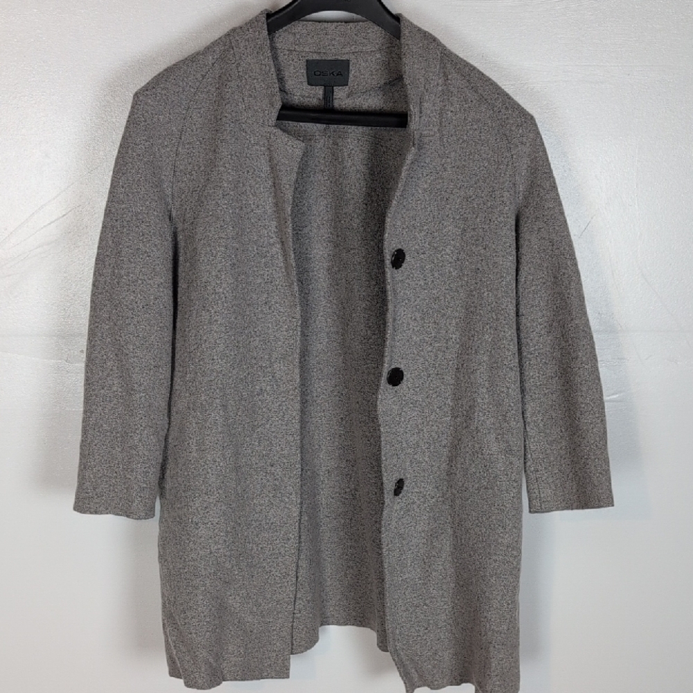 Oska Vigin Wool and Cotton Blend Lightweight Coat